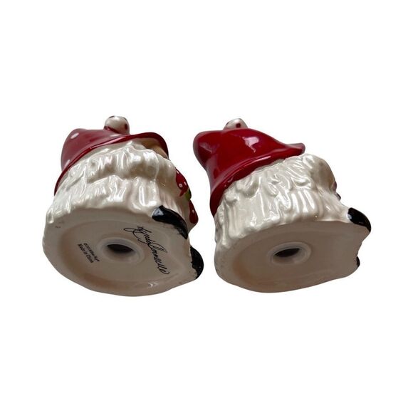 Blue Sky Holiday Christmas Gnomes Salt & Pepper Set New in Box - Picture 8 of 12